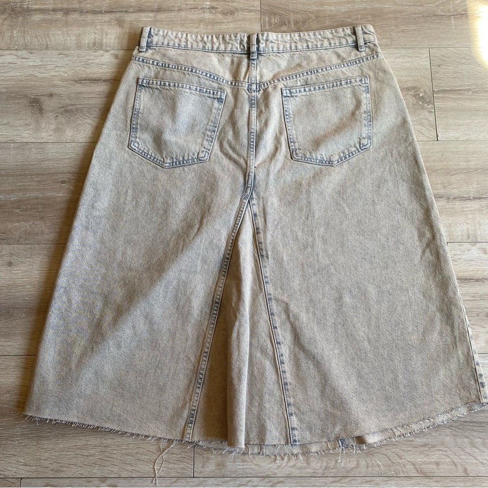 Zara overdyed denim midi skirt XXL - Picture 5 of 16